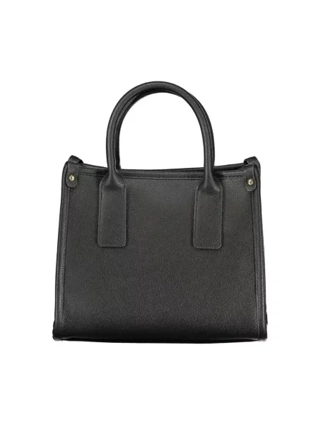 Lniana torebka Valentino Bags czarna