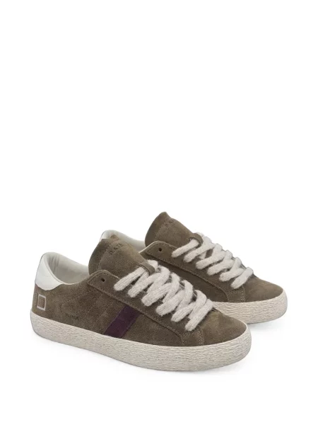 Sneakerși D.a.t.e. din piele de căprioară cu dungi maro