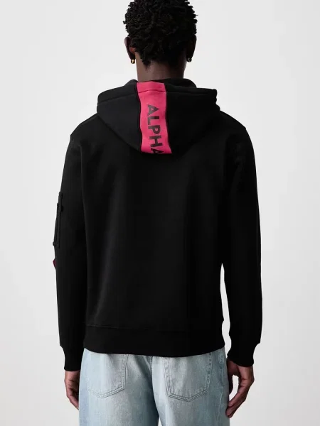 ALPHA INDUSTRIES Tréning póló piros fehér fekete