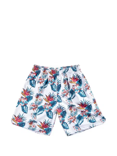Pantaloni scurți Mitchell & Ness cu model floral cu imagine alb