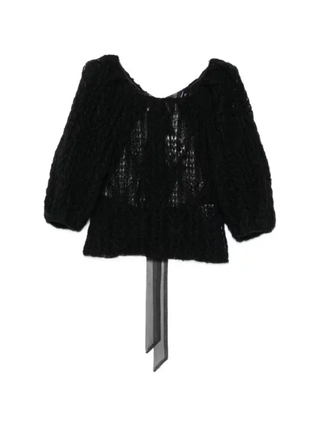 Top Pauline Dujancourt tricotate negru
