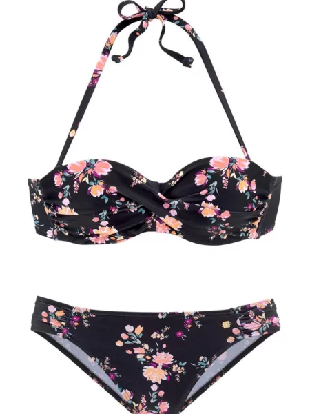 JETTE Bikini roza črna