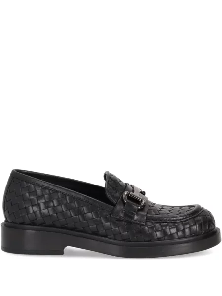Pantofi loafer La Rose din piele negru