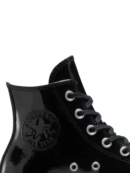 Sneakerși Converse din piele cu platformă negru