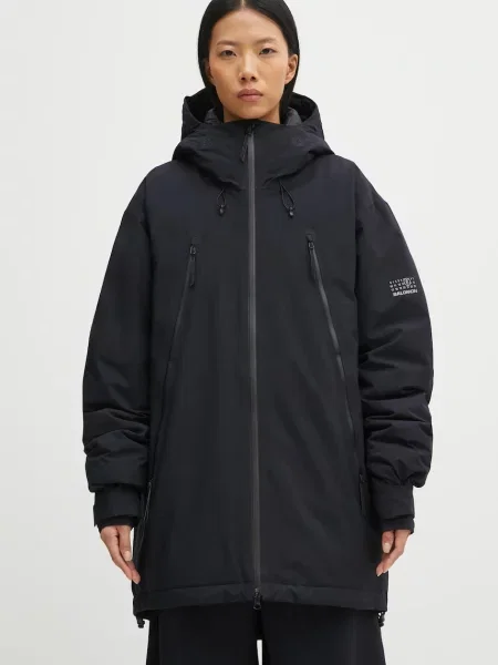 Péřová bunda Maison Margiela x Salomon zimní černá