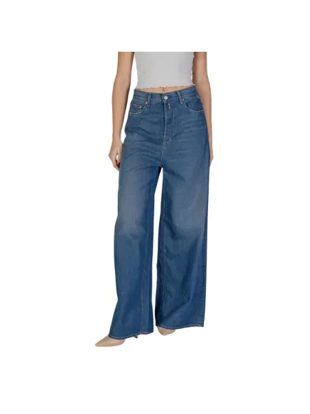 Jeansy dzwony Replay niebieskie