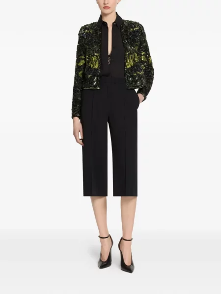 Geacă Elie Saab cu broderie verde