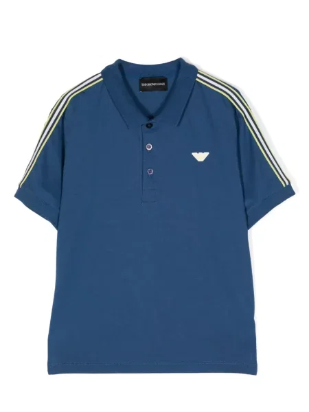 Koszulka polo dziecięca Emporio Armani niebieska
