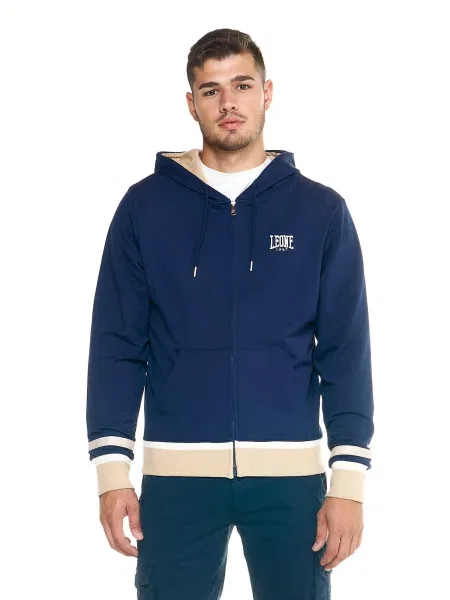 Bluza z kaptur na co dzień na siłownię niebieska