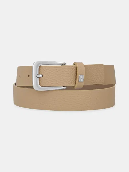 Tommy Jeans Kožni remen zelena