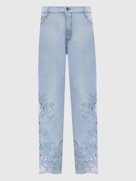 Джинси з мереживом Ermanno Scervino блакитні