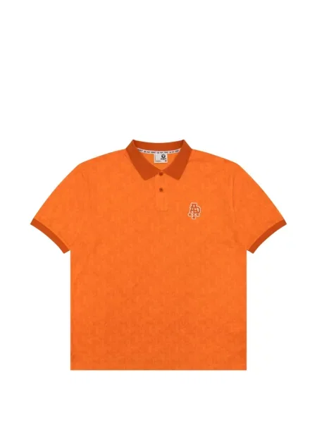Tricou polo Aape By A Bathing Ape cu autograf portocaliu