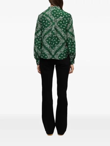 Cămașă Zadig&voltaire de mătase verde