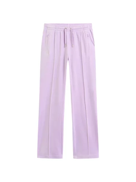 Pantaloni Juicy Couture din velur alergare violet