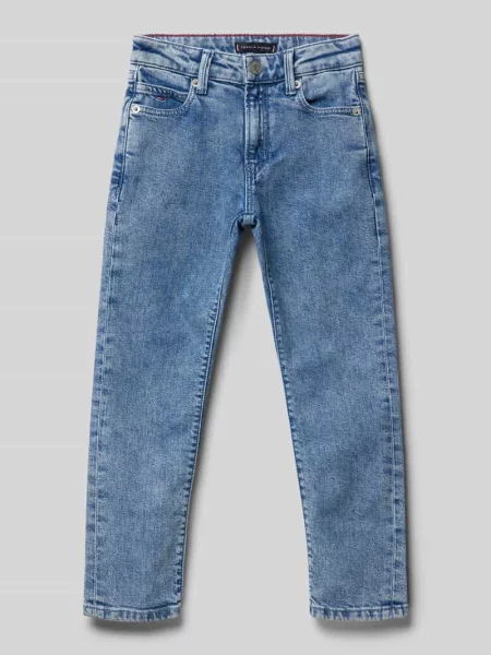 Jeansy o kroju straight fit z 5 Tommy Hilfiger niebieskie