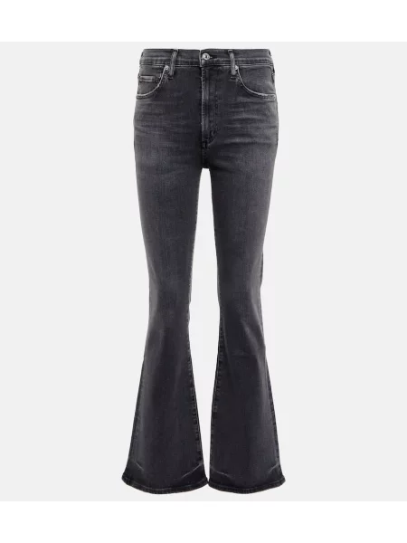 Džínsy so strihom ku čižmám Citizens Of Humanity s vysokým pásom modrá