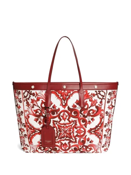 Geantă Dolce & Gabbana cu imagine din canvas alb
