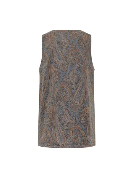 Kamizelka Etro z wzorem paisley szara