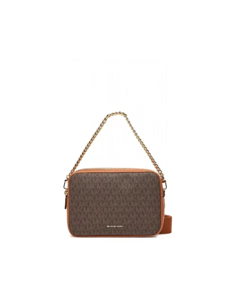 Torebka crossbody Michael Michael Kors z logo brązowa