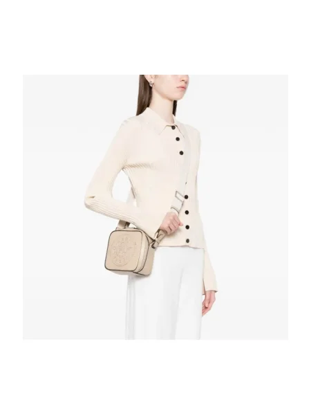 Crossbody kabelka Karl Lagerfeld béžová