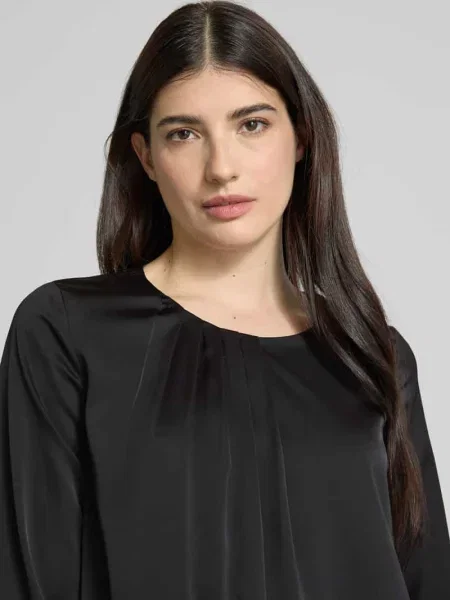 Sukienka midi z marszczeniami Christian Berg Woman Selection czarna