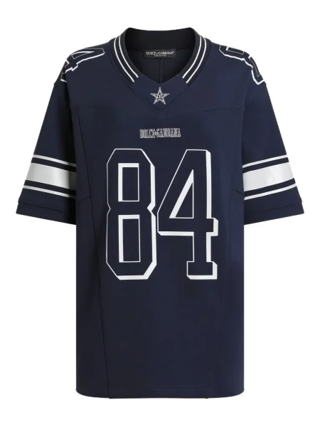 Top Dolce And Gabbana z dżerseju niebieski