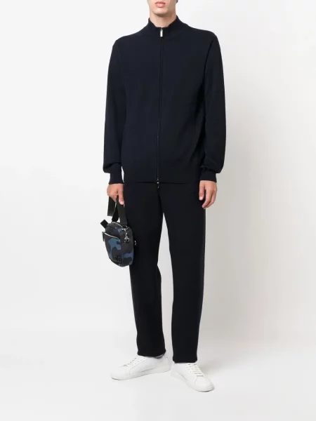 Ilgas džemperis su gobtuvu Giorgio Armani mėlyna