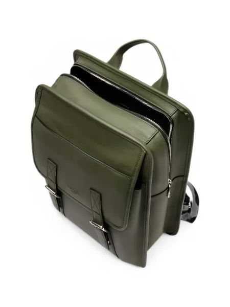 Rucsac Lancel din piele cu cataramă verde