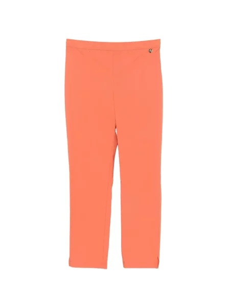 Pantaloni Twinset cu autograf portocaliu