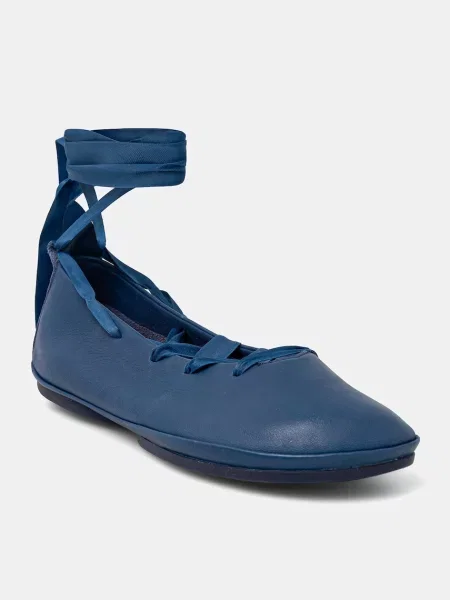 Camper balerinke usnjene Right Nina modra