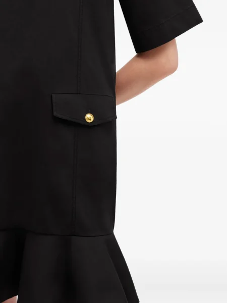 Rochie Ganni cu volane de costum negru