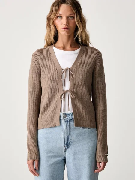 Guess Jeans cardigan pentru femei cu vâscoză bej