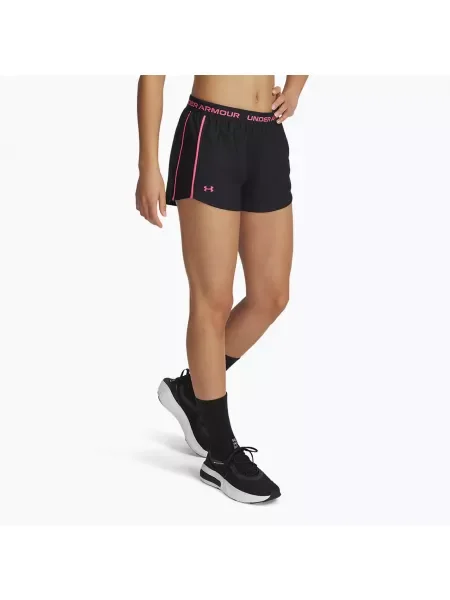 Къси панталони за жени Under Armour Tech Play Up black/super pink черно
