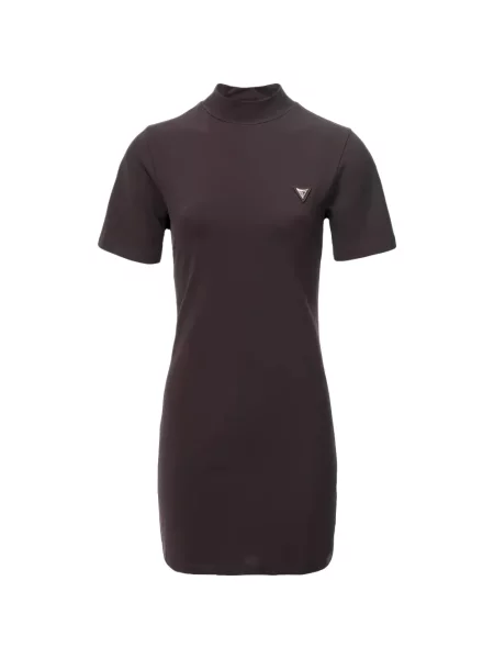 Rochie mini Guess cu autograf maro