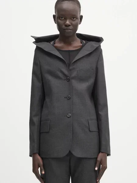 Our Legacy geaca de lana Kaonashi Blazer un singur rand de uni negru