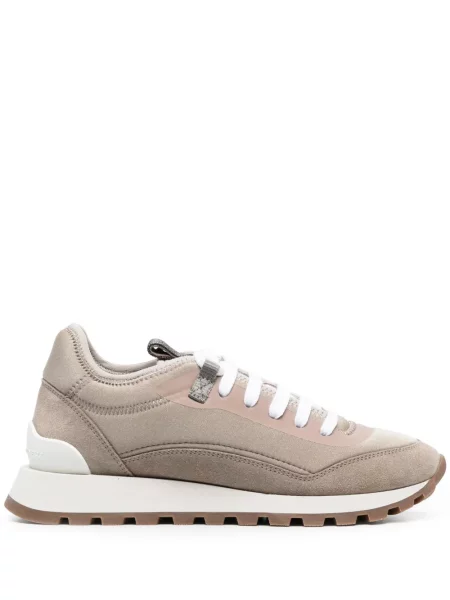 Sneakerși Brunello Cucinelli din piele de căprioară