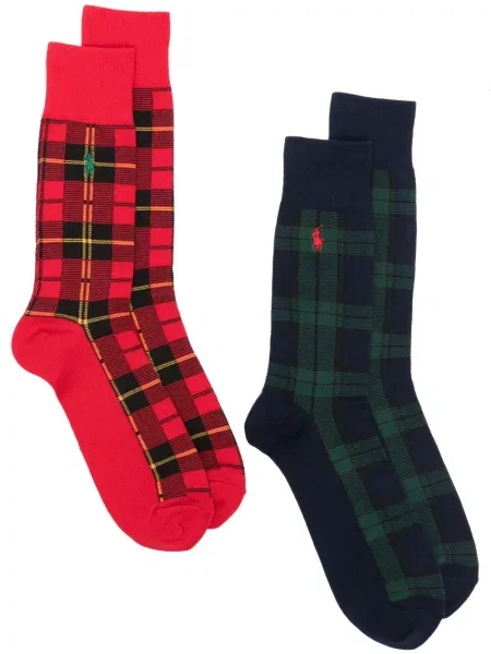 Vunena prugasta majica Polo Ralph Lauren s printom crna