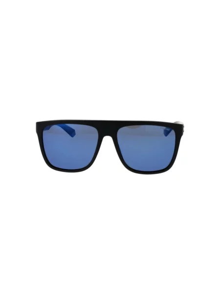 Okulary przeciwsłoneczne męskie Polaroid PLD matte black blue/blue mirror polarized czarne