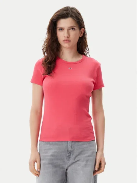 Tommy Jeans Tričko Essential ružová