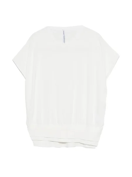 Tricou Liviana Conti tricotate scurt alb