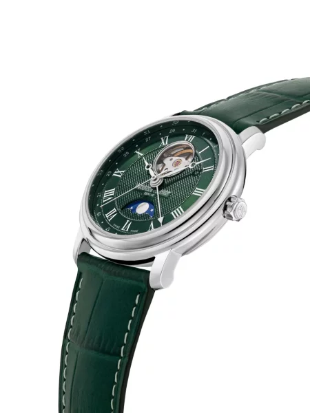 Ceas Frederique Constant cu motiv cu inimi verde