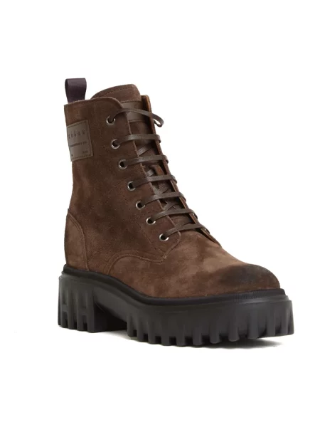 Buty do kostki Hogan skórzane brązowe
