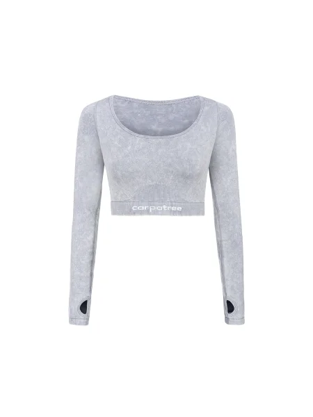Dámske tréningové tričko s dlhým rukávom Carpatree Yasmine Seamless blue stone wash modrá