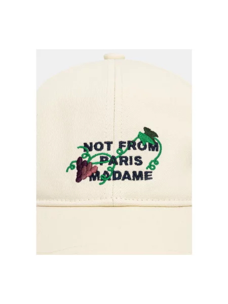 Drôle de Monsieur czapka z daszkiem Vine Embroidered Slogan beżowa