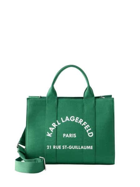 Karl Lagerfeld Ročna torbica svetlo zelena bela