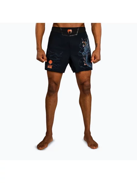 Pantaloni scurți de antrenament pentru bărbați Venum Thunder Dragon Black/Grey/Copper negru