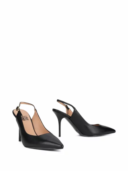 Pantofi cu toc Love Moschino slingback negru