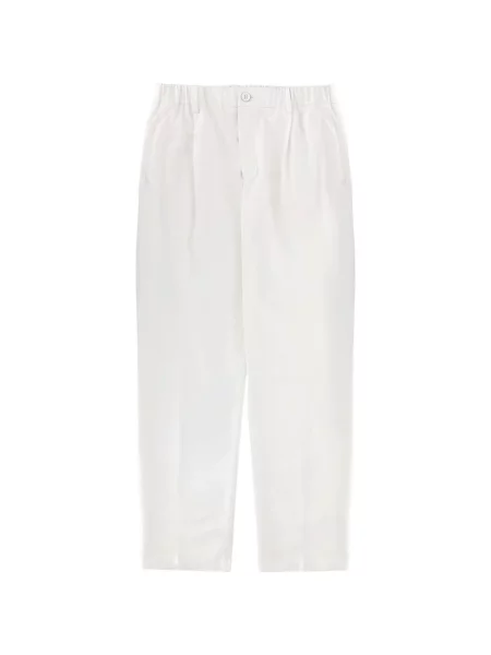 Pantaloni Herno plisate alb