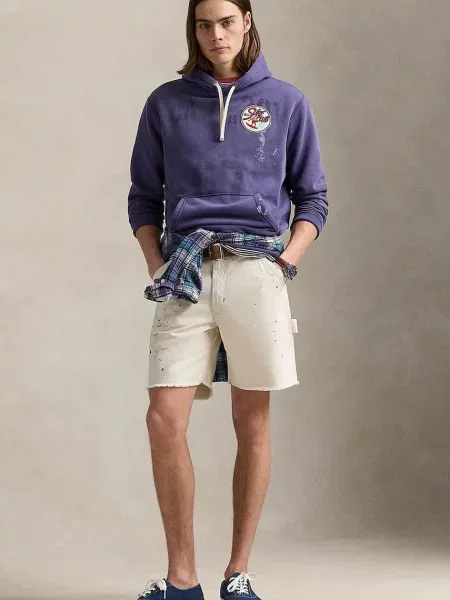 Kratke hlače Polo Ralph Lauren Flat Front bela