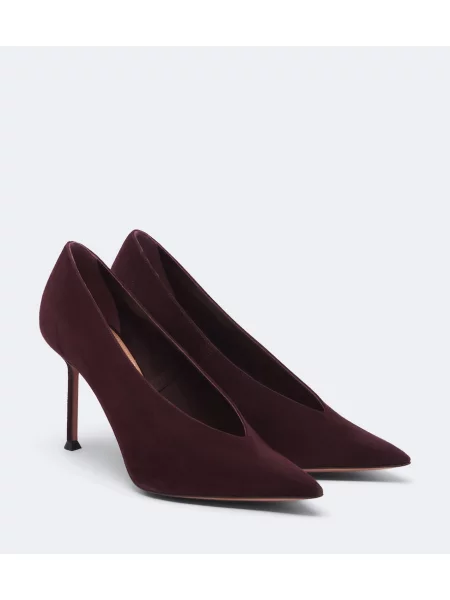 Pantofi cu toc Aquazzura din piele de căprioară